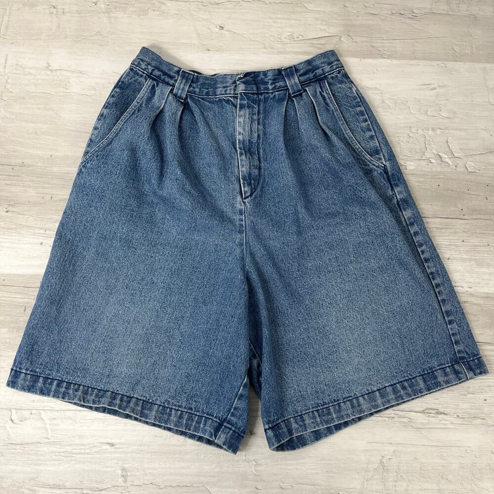 IC Isaacs Vintage Ultra High Rise Denim Shorts 26 Pleated Mom 90s Grandpa